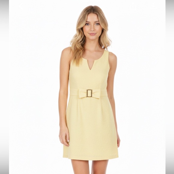 Julia Jordan size 10 sunshine yellow cotton blend shift dress - Picture 1 of 9